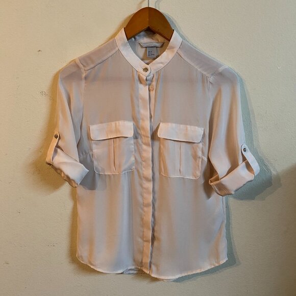 H&M SIZE 4 OLD ROSE HALF-SLEEVE TOP - Picture 5 of 6